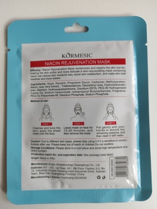 Maska w płachcie Niacin